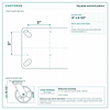 Top plate bolt pattern drawing, ["5-1/4\" x 7-1/4\""] plate