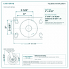 Top plate bolt pattern drawing, ["4-1/2\" x 6-1/4\""] plate, slotted bolt holes