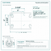 Top plate bolt pattern drawing, ["4-1/2\" x 6-1/4\""] plate, slotted bolt holes