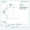 Top plate bolt pattern drawing, ["5-1/4\" x 7-1/4\""] plate, slotted bolt holes