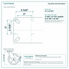 Top plate bolt pattern drawing, ["5-1/4\" x 7-1/4\""] plate, slotted bolt holes