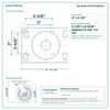 Top plate bolt pattern drawing, ["4-1/2\" x 6-1/4\""] plate, slotted bolt holes