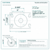 Top plate bolt pattern drawing, ["4-1/2\" x 6-1/4\""] plate, slotted bolt holes