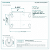 Top plate bolt pattern drawing, ["4-1/2\" x 6-1/4\""] plate, slotted bolt holes