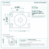 Top plate bolt pattern drawing, ["4-1/2\" x 6-1/4\""] plate, slotted bolt holes
