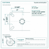 Top plate bolt pattern drawing, ["5-1/4\" x 7-1/4\""] plate, slotted bolt holes