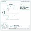 Top plate bolt pattern drawing, ["5-1/4\" x 7-1/4\""] plate, slotted bolt holes