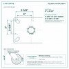 Top plate bolt pattern drawing, ["5-1/4\" x 7-1/4\""] plate, slotted bolt holes