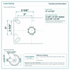 Top plate bolt pattern drawing, ["5-1/4\" x 7-1/4\""] plate, slotted bolt holes