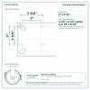 Top plate bolt pattern drawing, ["5-1/4\" x 7-1/4\""] plate, slotted bolt holes