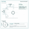 Top plate bolt pattern drawing, ["5-1/4\" x 7-1/4\""] plate, slotted bolt holes