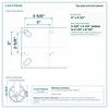 Top plate bolt pattern drawing, ["5-1/4\" x 7-1/4\""] plate, slotted bolt holes