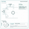 Top plate bolt pattern drawing, ["5-1/4\" x 7-1/4\""] plate, slotted bolt holes