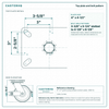 Top plate bolt pattern drawing, ["5-1/4\" x 7-1/4\""] plate, slotted bolt holes