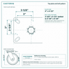 Top plate bolt pattern drawing, ["5-1/4\" x 7-1/4\""] plate, slotted bolt holes