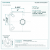 Top plate bolt pattern drawing, ["5-1/4\" x 7-1/4\""] plate, slotted bolt holes