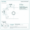 Top plate bolt pattern drawing, ["5-1/4\" x 7-1/4\""] plate, slotted bolt holes