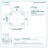 Top plate bolt pattern drawing, ["4\" x 4-1/2\""] plate, slotted bolt holes