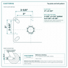 Top plate bolt pattern drawing, ["5-1/4\" x 7-1/4\""] plate, slotted bolt holes