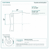 Top plate bolt pattern drawing, ["6-1/2\" x 7-1/2\""] plate