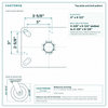 Top plate bolt pattern drawing, ["5-1/4\" x 7-1/4\""] plate, slotted bolt holes