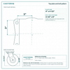 Top plate bolt pattern drawing, ["6-1/2\" x 7-1/2\""] plate