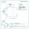 Top plate bolt pattern drawing, ["4-1/2\" x 6-1/4\""] plate, slotted bolt holes