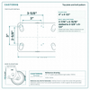 Top plate bolt pattern drawing, ["4-1/2\" x 6-1/4\""] plate, slotted bolt holes