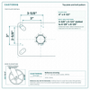 Top plate bolt pattern drawing, ["5-1/4\" x 7-1/4\""] plate, slotted bolt holes
