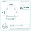 Top plate bolt pattern drawing, ["4\" x 4-1/2\""] plate, slotted bolt holes