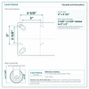 Top plate bolt pattern drawing, ["4\" x 4-1/2\""] plate, slotted bolt holes