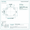 Top plate bolt pattern drawing, ["4\" x 4-1/2\""] plate, slotted bolt holes