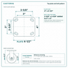 Top plate bolt pattern drawing, ["4\" x 4-1/2\""] plate, slotted bolt holes