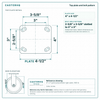 Top plate bolt pattern drawing, ["4\" x 4-1/2\""] plate, slotted bolt holes