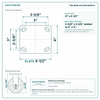Top plate bolt pattern drawing, ["4\" x 4-1/2\""] plate, slotted bolt holes
