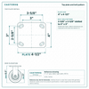 Top plate bolt pattern drawing, ["4\" x 4-1/2\""] plate, slotted bolt holes