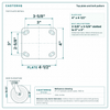 Top plate bolt pattern drawing, ["4\" x 4-1/2\""] plate, slotted bolt holes