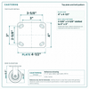 Top plate bolt pattern drawing, ["4\" x 4-1/2\""] plate, slotted bolt holes