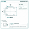 Top plate bolt pattern drawing, ["4\" x 4-1/2\""] plate, slotted bolt holes