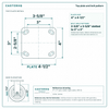 Top plate bolt pattern drawing, ["4\" x 4-1/2\""] plate, slotted bolt holes