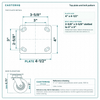 Top plate bolt pattern drawing, ["4\" x 4-1/2\""] plate, slotted bolt holes