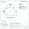 Top plate bolt pattern drawing, ["4\" x 4-1/2\""] plate, slotted bolt holes
