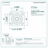 Top plate bolt pattern drawing, ["4\" x 4-1/2\""] plate, slotted bolt holes