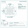 Top plate bolt pattern drawing, ["4\" x 4-1/2\""] plate, slotted bolt holes