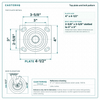 Top plate bolt pattern drawing, ["4\" x 4-1/2\""] plate, slotted bolt holes