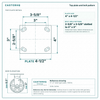 Top plate bolt pattern drawing, ["4\" x 4-1/2\""] plate, slotted bolt holes