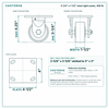 3-1/4 x 1-1/2 in steel rigid caster reference drawing, side, front and top plate views with dimensions