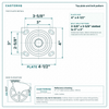 Top plate bolt pattern drawing, ["4\" x 4-1/2\""] plate, slotted bolt holes
