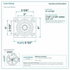 Top plate bolt pattern drawing, ["4\" x 4-1/2\""] plate, slotted bolt holes