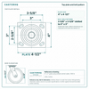 Top plate bolt pattern drawing, ["4\" x 4-1/2\""] plate, slotted bolt holes